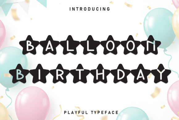 Balloon Birthday Font