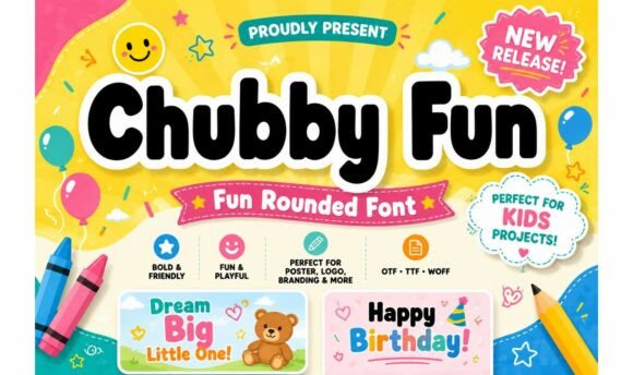 Chubby Fun Font for Web Design