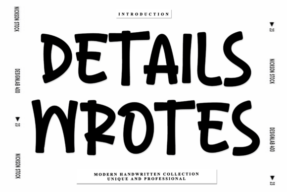 Details Wrotes Font Review