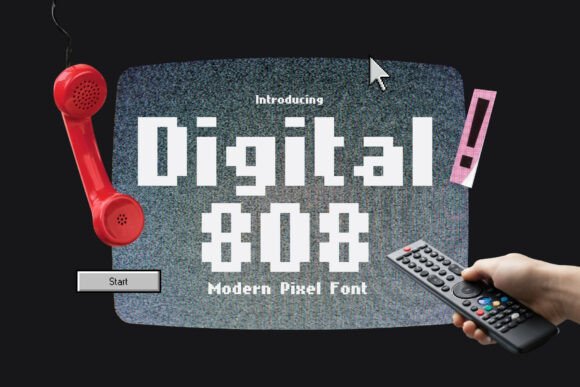 Digital 808 Font for Web Design