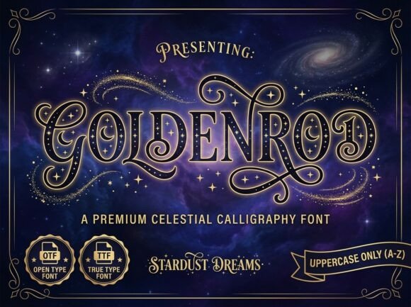 Goldenrod Font for Magical Branding