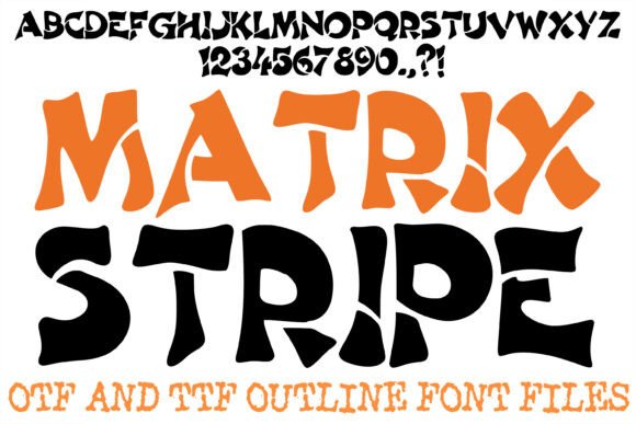 Matrix Stripe Font for Modern Design