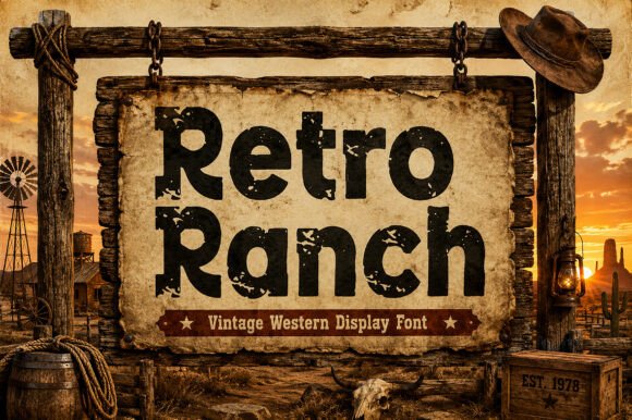 Retro Ranch Font for Web Design